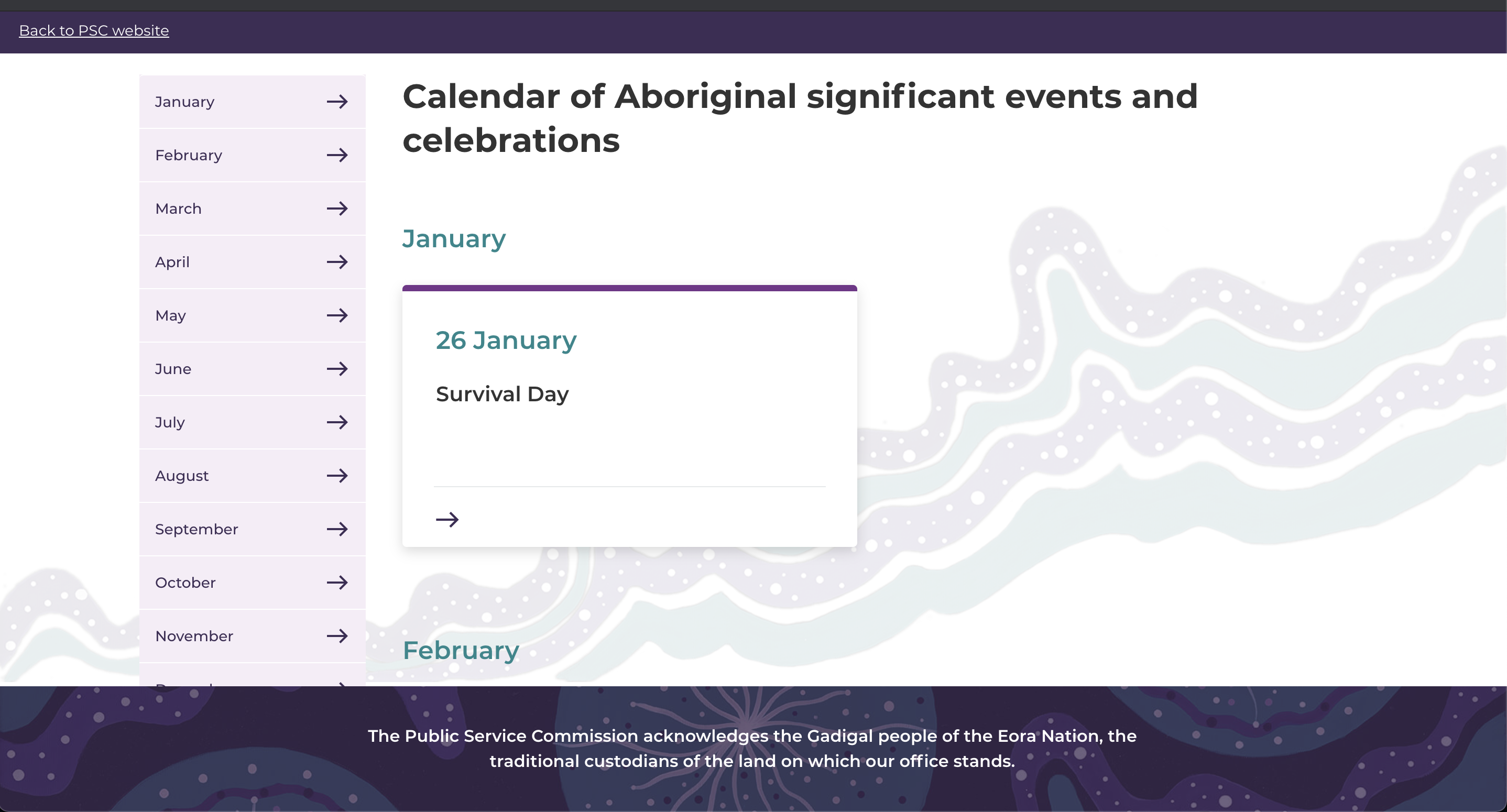Calendar Of Nsw Aboriginal Significant Events And Celebrations